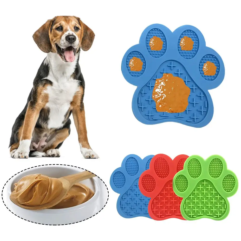 Alfombrilla de silicona para lamer perros, tapete de lamer para baño de mascotas, para pared, alimentador lento, con fuerte succión, aseo para perros