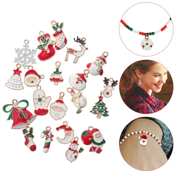 

20pcs Christmas Pendant Charm Stylish Lovely Pretty Fashion DIY Ornament Christmas Ornament Christmas Enamel Charm Christmas Dec