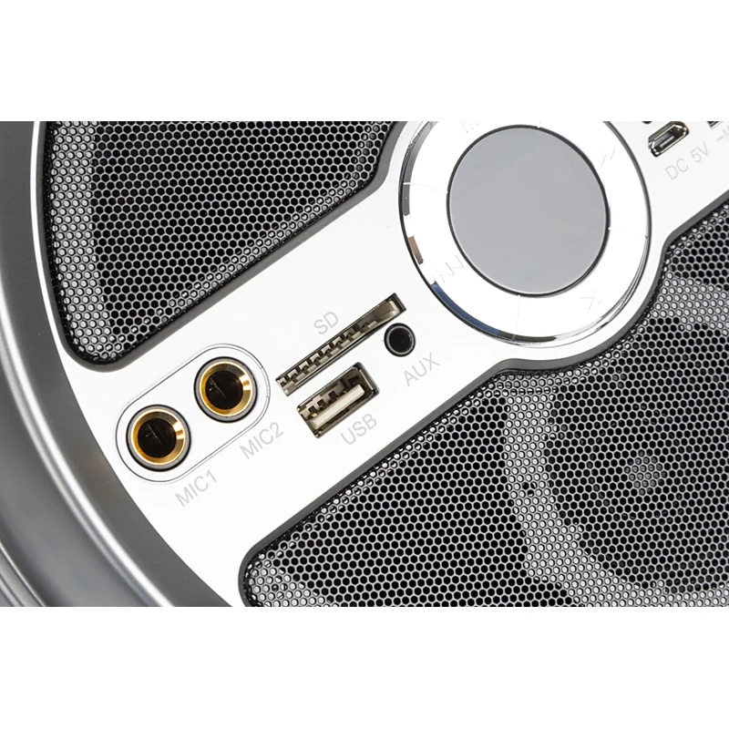 Column port. This GM-885B Black 18W 2.0/BT/3.5Jack/USB 3000mAh