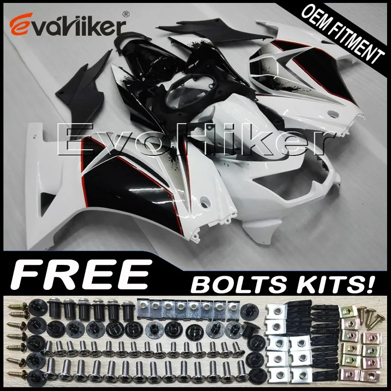 Пользовательские обтекатель для ZX250R EX250 2008 2009 2010 2011 2012 ABS Двигатель листовой металл комплект литья под давлением черный Пламя+ подарки - Цвет: N