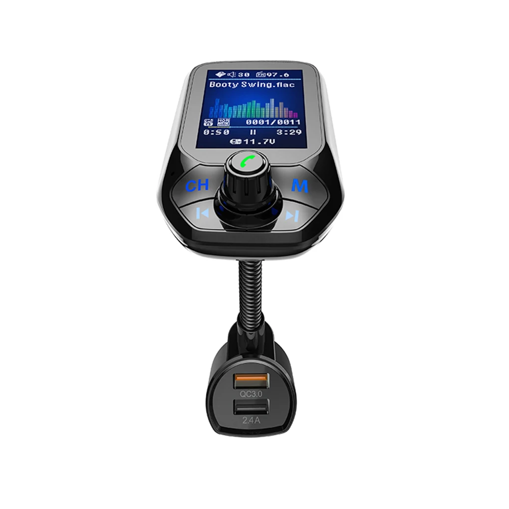 Автомобильный MP3-плеер Bluetooth громкая связь динамик экран дисплей двойной USB порт телефон зарядное устройство AUX музыкальный плеер