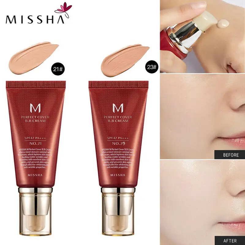 

Missha Face Full Cover BB Cream 50ml Cosmetics Cushion Foundation Korean Makeup Bases CC Creams Skin Whitening Concealer Beauty