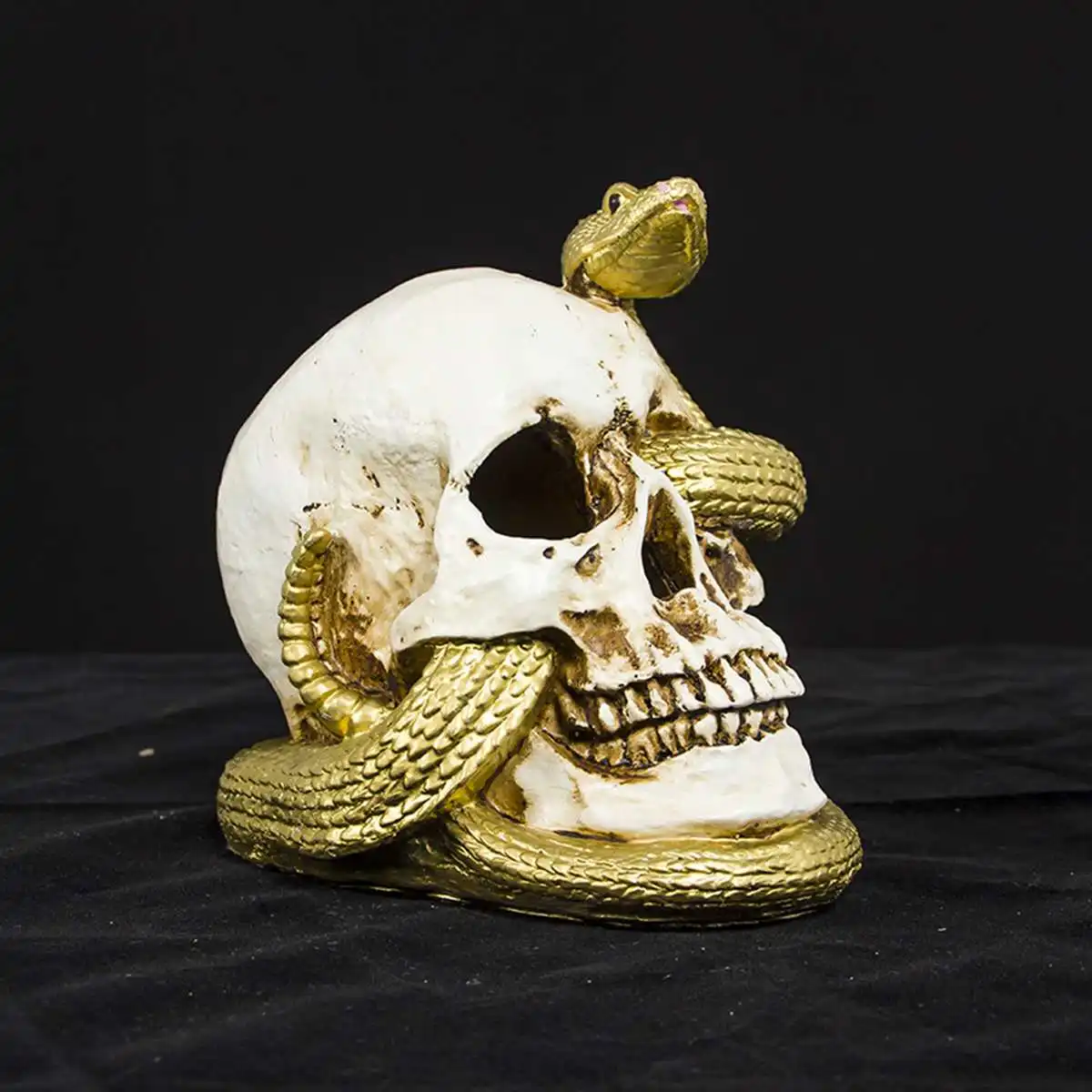 Смоляная Статуэтка скелета для Хэллоуина, скульптура головы черепа, скульптура для Хэллоуина, вечерние украшения для дома и улицы