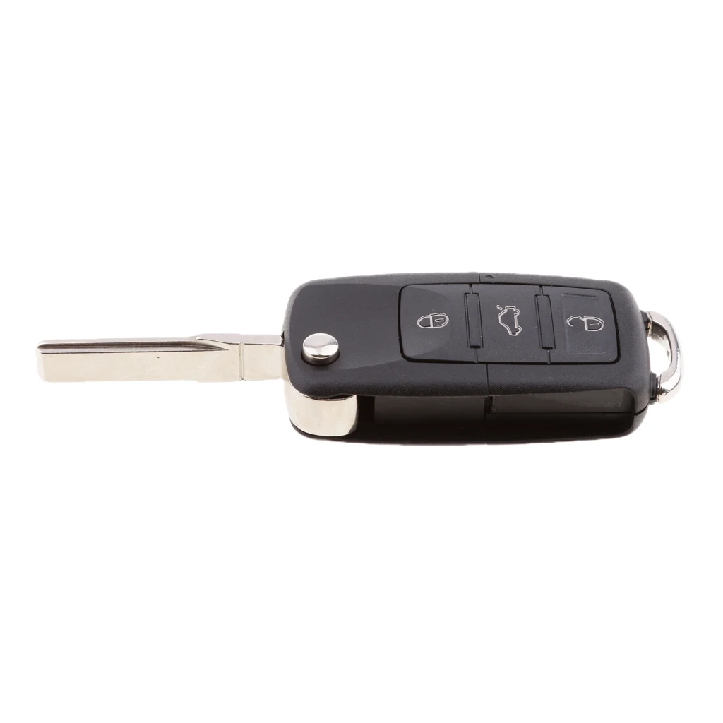 Car 3 Button Key Case Fob Housing Repair Kit for VW Bora Passat Jetta Sharan
