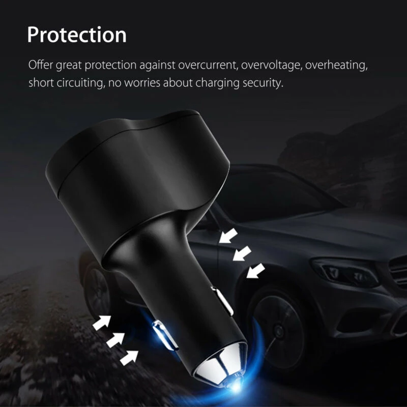 Двойной usb порт розетка для автомобильного прикуривателя сплиттер адаптер 2 Way зарядное устройство 12V
