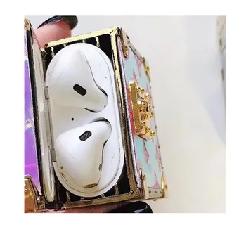 

CLASSIC Luxury colorful SHOCKPROOF Airpods Case 1 2 Protective Cover Hook Clasp Keychain Anti Lost Fashion Earphone Case