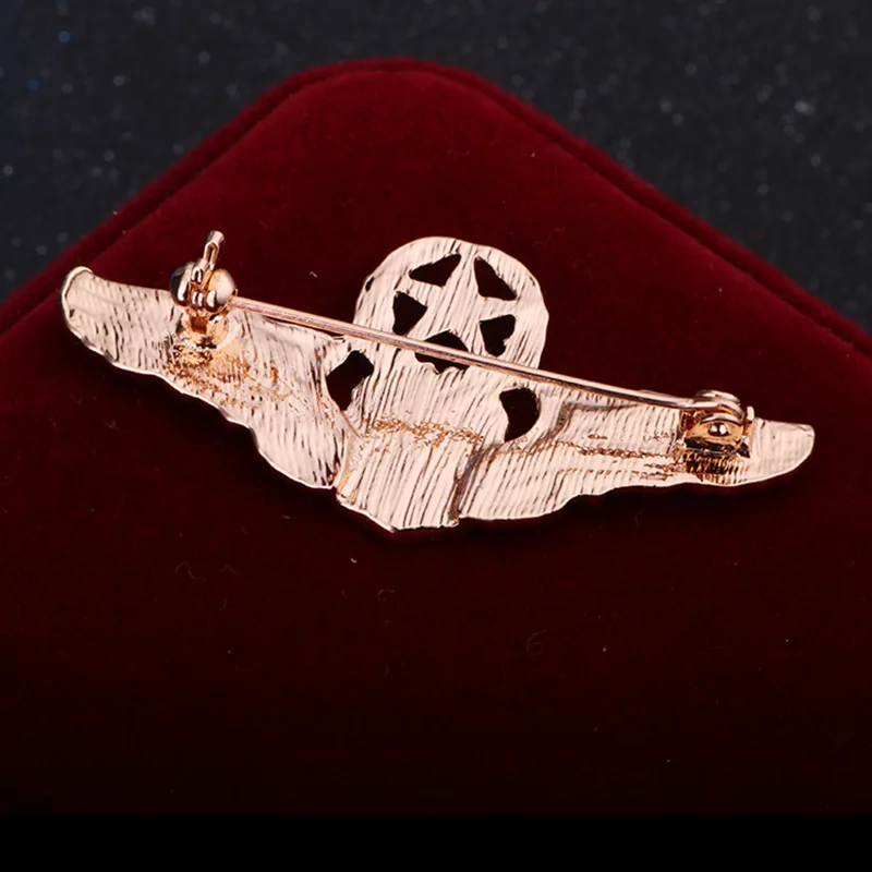 Мода США ВВС Insignia Военная школа полицейский Броши властный пять крыло со звездой нагрудный знак брошь значок Мужские аксессуары