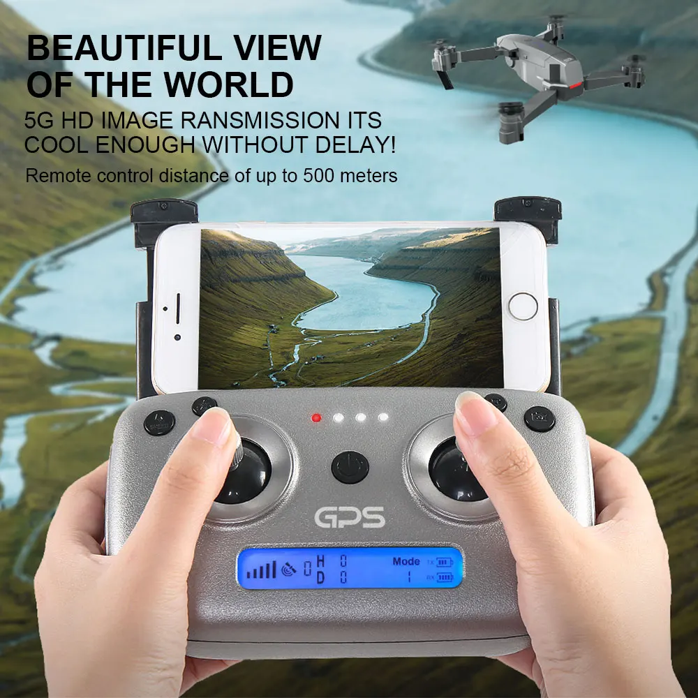 SG907 gps Дрон с камерой регулировки 4K HD 180 ° Широкий угол 5G wifi FPV RC Квадрокоптер Профессиональный складной дроны