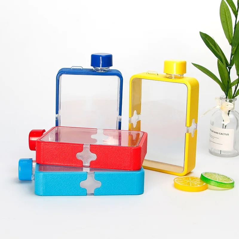 A5 плоский чайник креативная квадратная бумажная бутылка для воды портативная