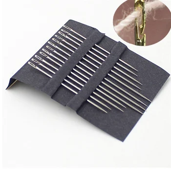 

12PCS Set Knitting Needles One Second Self Threading Needles Hand Sewing Needles Home Household Tools