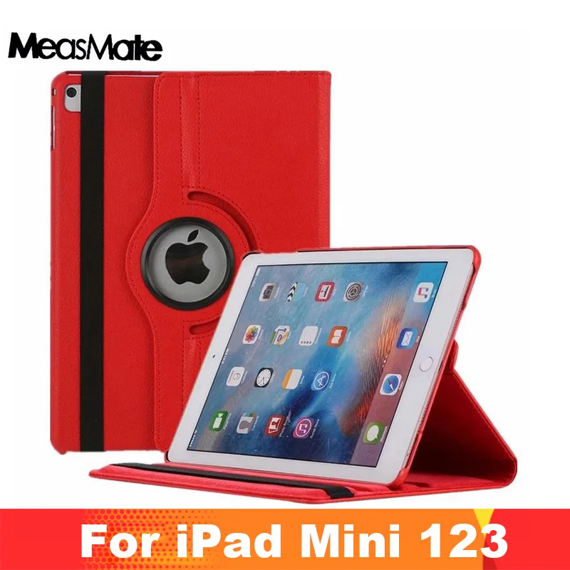 

Leather Cover Case for iPad Mini 1 2 3 Case 360 Rotation Flip Stand 7.9'' Casefor for iPad Case mini 1 2 3 Smart Cover