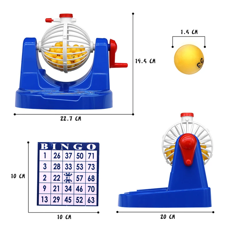Забавный мини бинго игра бинго карты мяч чип машина набор Забавный, классический азартные игры Семья Дети игры Рождество подарок на