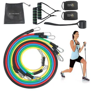 

SKDK 11pcs Resistance bands set Home Latex Fitness Rope Set Training Muscle Exercises Workout Elastic Bands Fitness Equipment