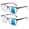 Henotin Comfortable Progressive Multifocal Reading Glasses Men's and Women's Spring Hinged Plastic Frame Eyeglasses 1