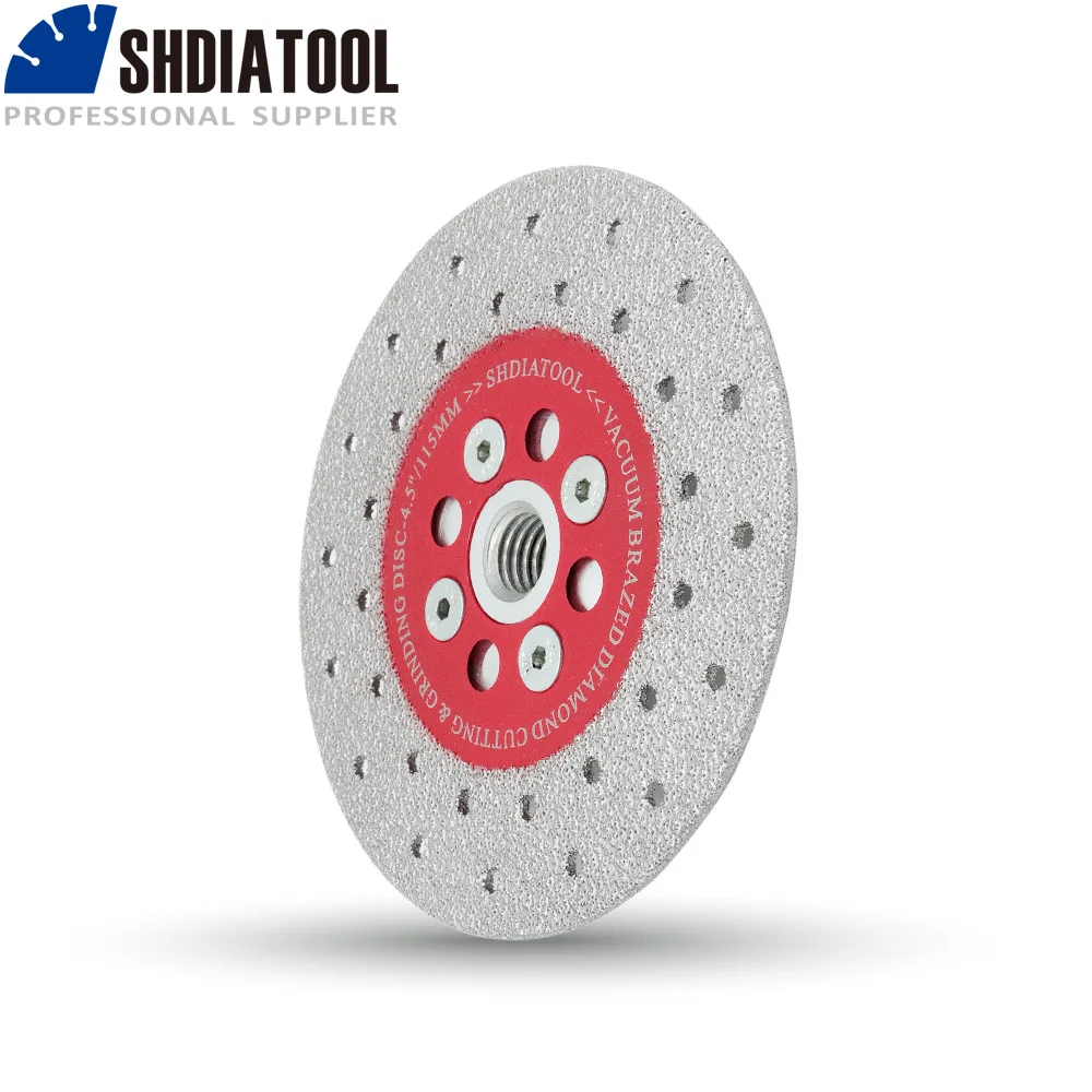 SHDIATOOL 1 шт. Высококачественная резьба M14 двухсторонняя вакуумная пайка алмазная