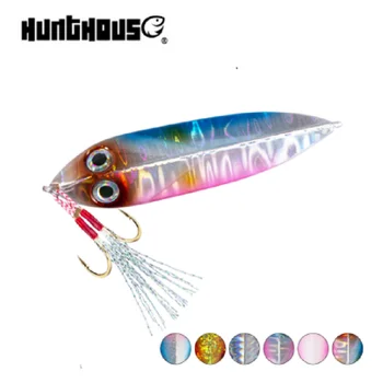 

Hunthouse jigging lure fishing lure slow sinking jigging metal jig set 20/30/40/60g lead bait Luminous Double Hook lw808