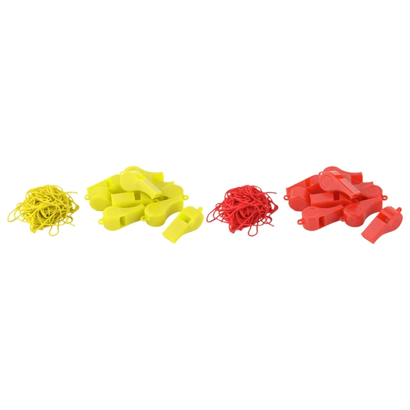 Новая распродажа 20 шт пластиковый многоцветный свисток-10 шт красный и 10 шт Желтый