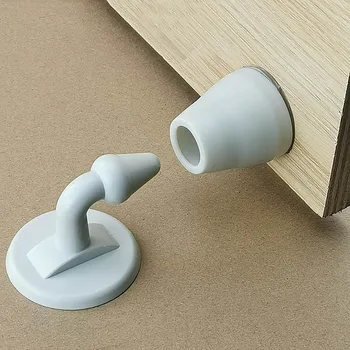 

ABS Silicone Door Stopper Non Punching Sticker Sucker Mute Lock Protective Pad Anti-Collision Floor Mounted Nail-free Door Stops