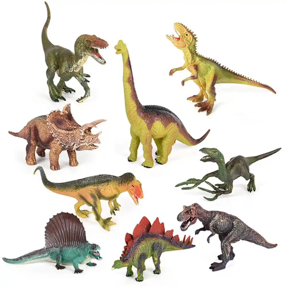 6pcs Dinosaur Figure Toys Play /&Trees Educational Realistic Dino World Playset