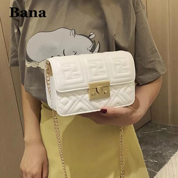 

Linger PU Leather Mini Crossbody Bags for Women 2019 Retro Style Shoulder Messenger Chain Bag Handbags and Purses