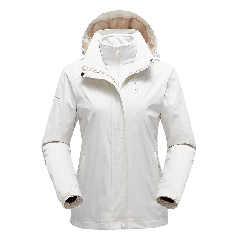 XL-8XL, водонепроницаемая Мужская куртка, софтшелл, ветрозащитная, теплая, флисовая куртка, для прогулок, кемпинга, куртка с капюшоном, женская зимняя куртка куртка с подогревом куртка мужская зимняя - Цвет: White Women