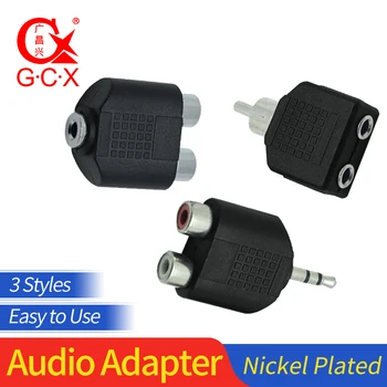 

3.5mm Plug to 2 RCA Connector Male to Female 3.5 mm Jack to RCA Y Splitter Converter Stereo AV Audio Adapter