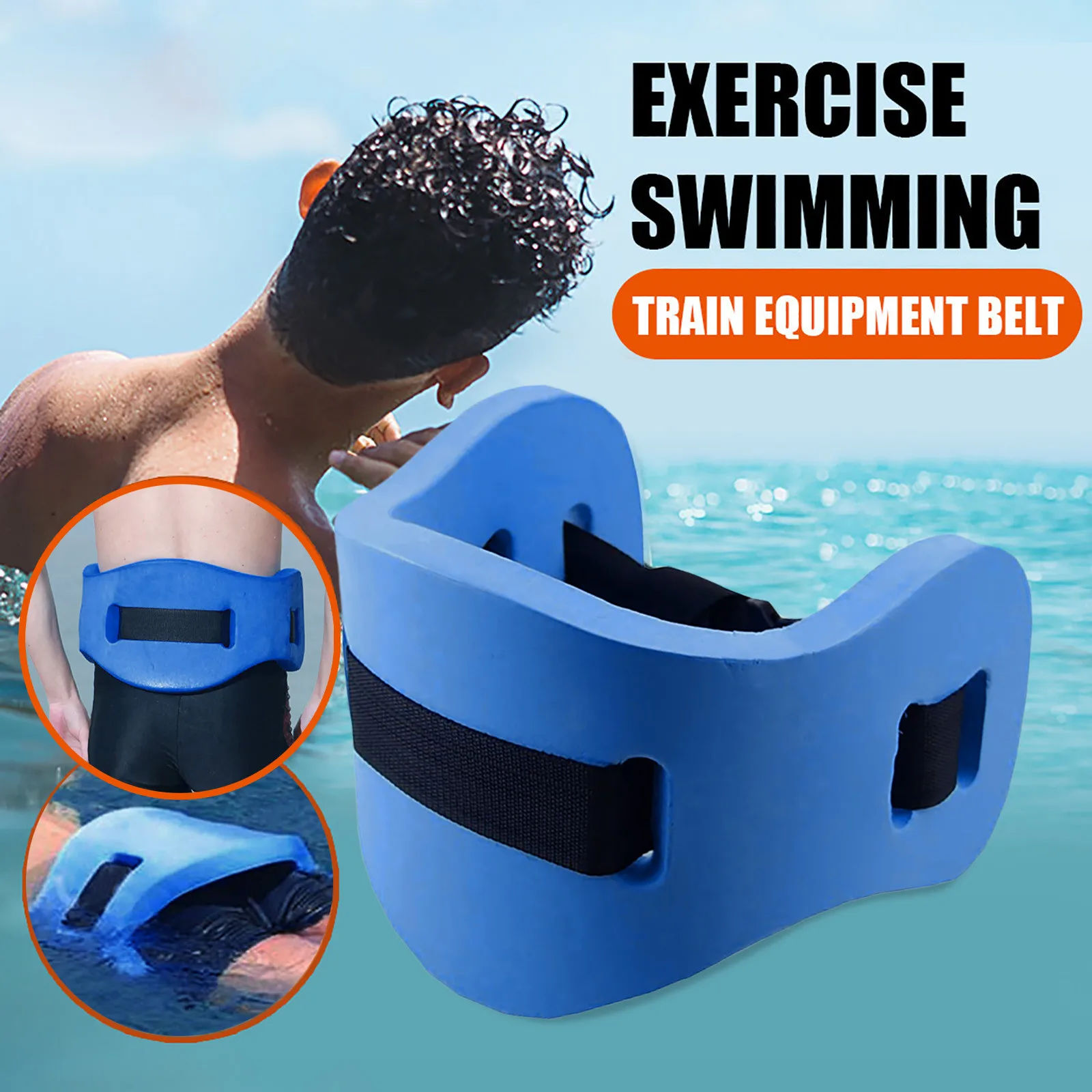 CNYE Aqua Jog Water Aerobic Swim Training Belt, Sport Aquatic Floatation  Belt, One Size, Blue
