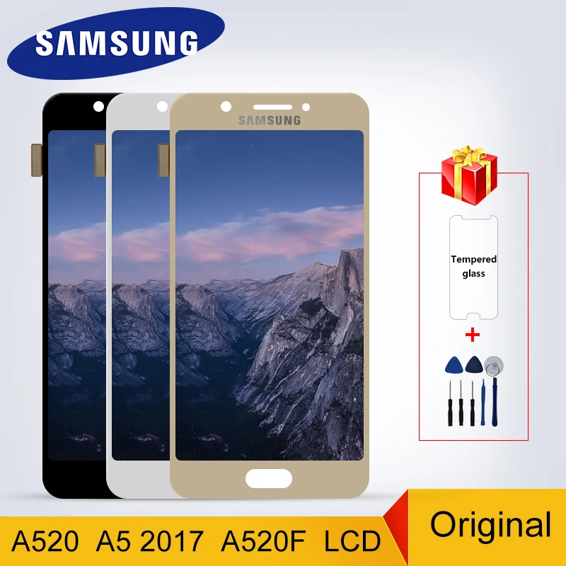 

Original For Samsung Galaxy A5 2017 A520 LCD Display Touch Screen Digitizer Replacement Parts For A520F SM-A520F Display