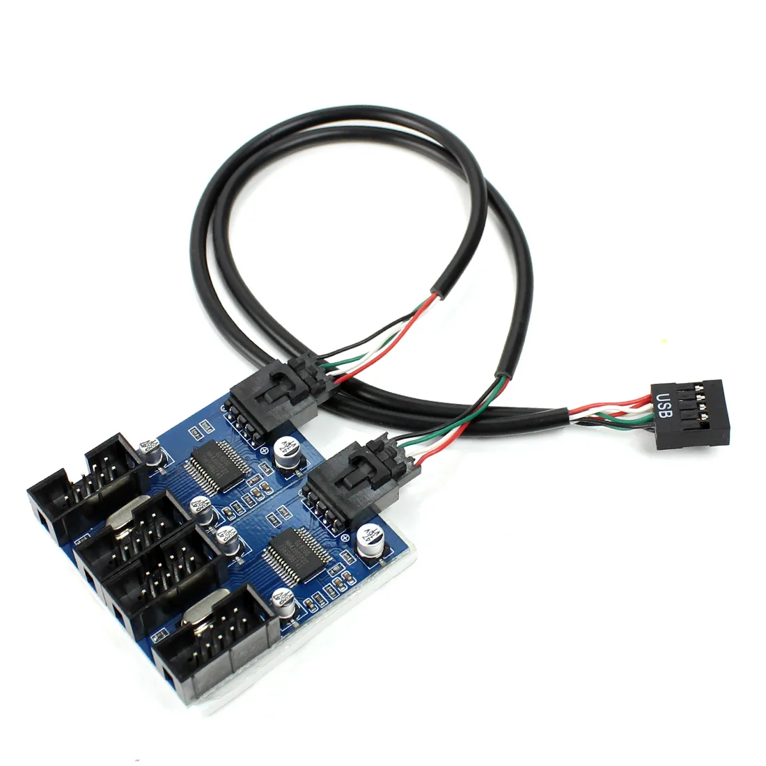 Материнская плата XT-XINTE 9-контактный USB-сплиттер с разъемом папа от 1 до 2/4 Мама