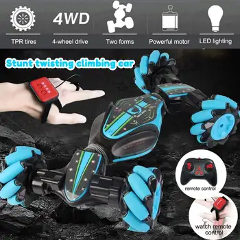 

4WD RC Stunt Car Watch Gesture Sensor Control Deformable Electric RC Drift Car Transformer Car Toys for Kid Gift with LED Light