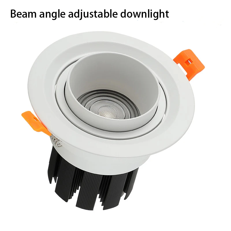 Регулируемый угол луча 15-60 градусов Встраиваемый светодиодный светильник 5 Вт 10 Вт 20 Вт AC90-265V Светодиодный точечный потолочный светильник