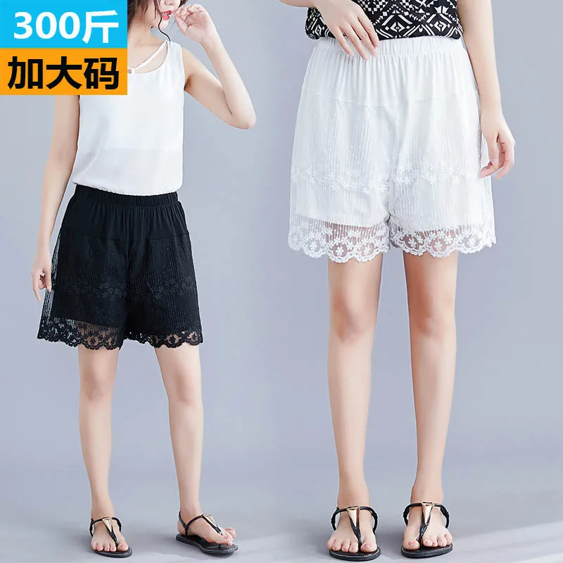 150KgPlusSizeWomensSummerLooseUnderwearThinLaceAntiSlip