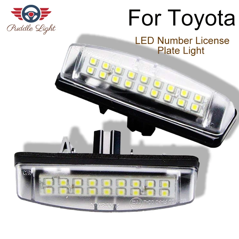 

2pcs LED License Number Plate Light For Toyota Aurion Avensis Verso Camry Echo 4D Matrix Prius Scion TC Yaris Venza Previa