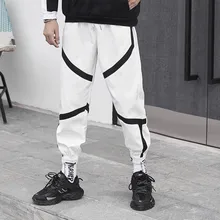 Осенние спортивные штаны, мужские Модные контрастные цвета, повседневные штаны для бега, мужские спортивные штаны, уличная одежда, свободные брюки в стиле хип-хоп, мужские s S-2XL
