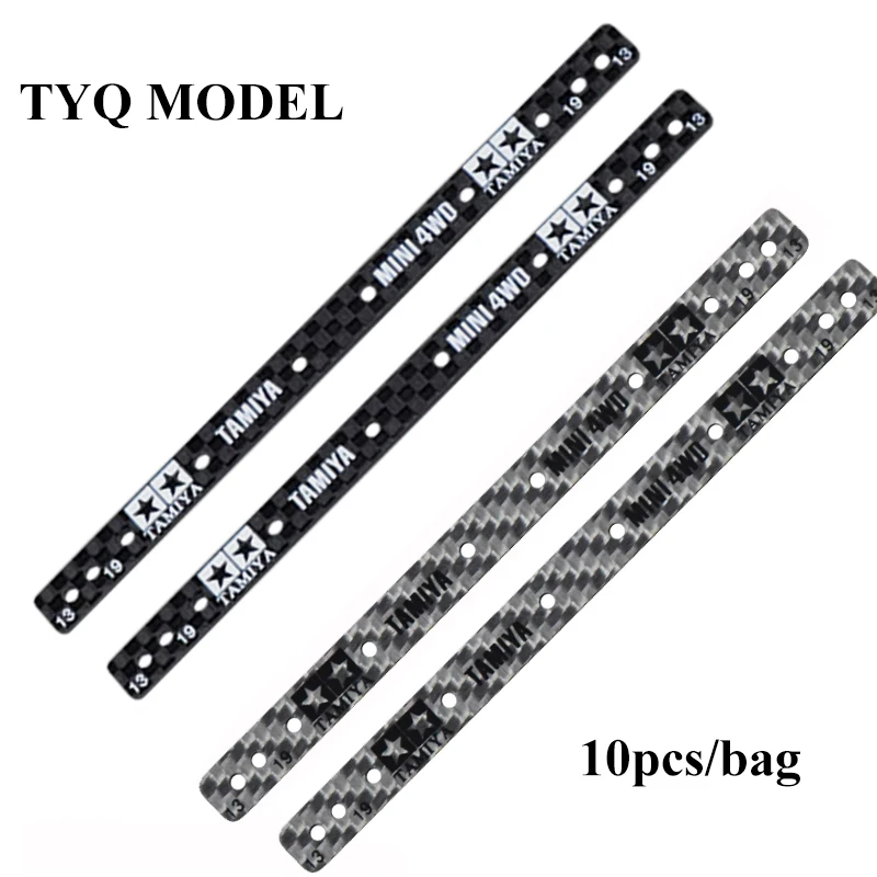 

10Pcs Thickness 1.5mm Lettering Carbon Fiber Reinforcing Plate Lengthened 15497 Spare Parts For DIY Tamiya Mini 4WD Racing Car