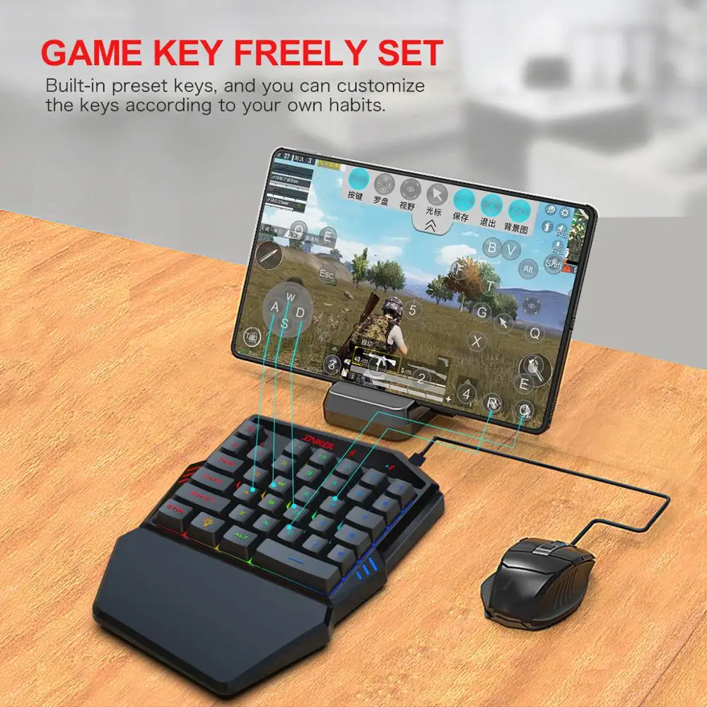 Клавиатура Bluetooth беспроводная версия 4,2 игровая мини-клавиатура для планшета поставляется с набором трон мыши для мобильных ПК Аксессуары PUBG