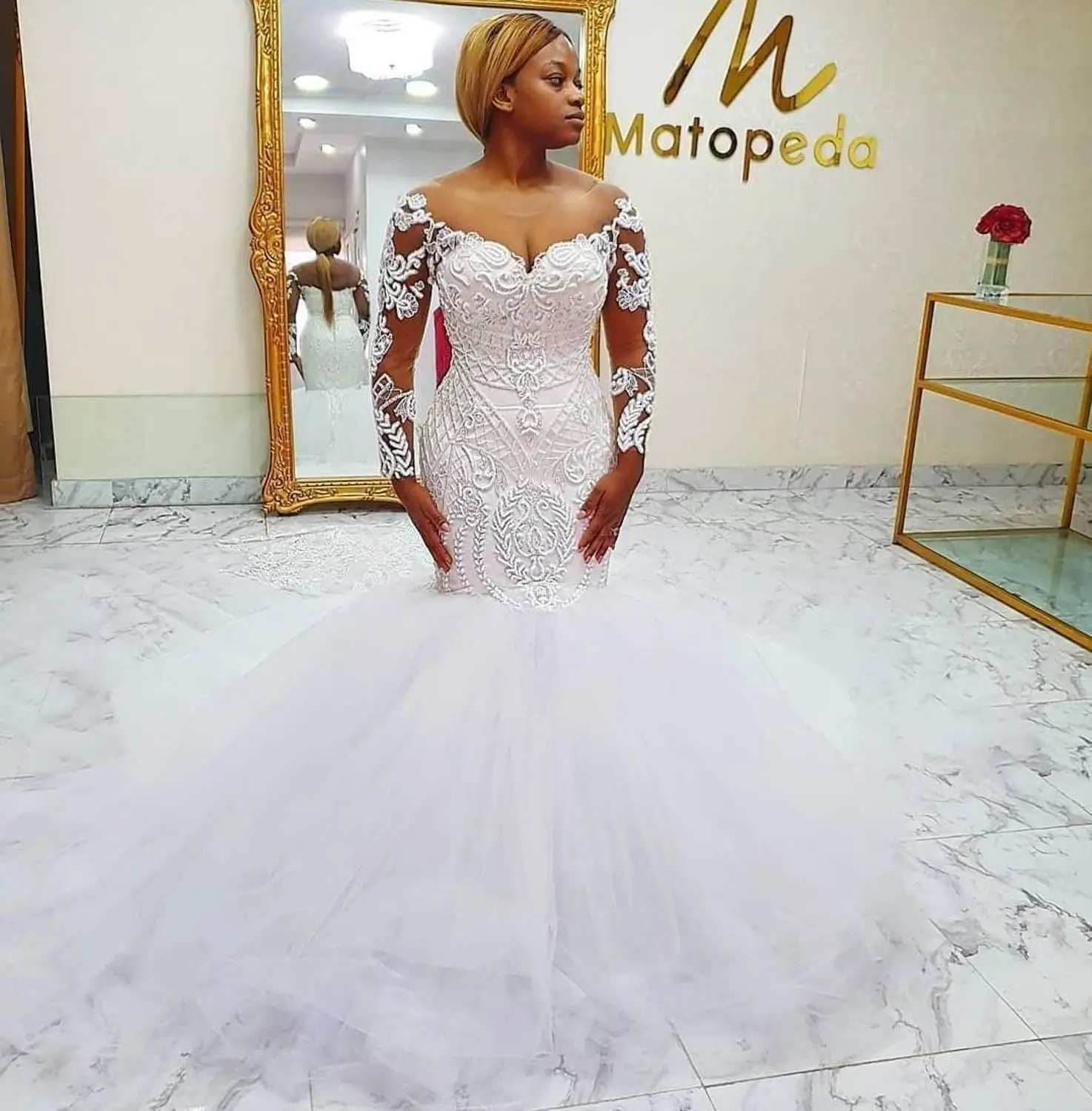 Lace Mermaid Wedding Dresses Major 