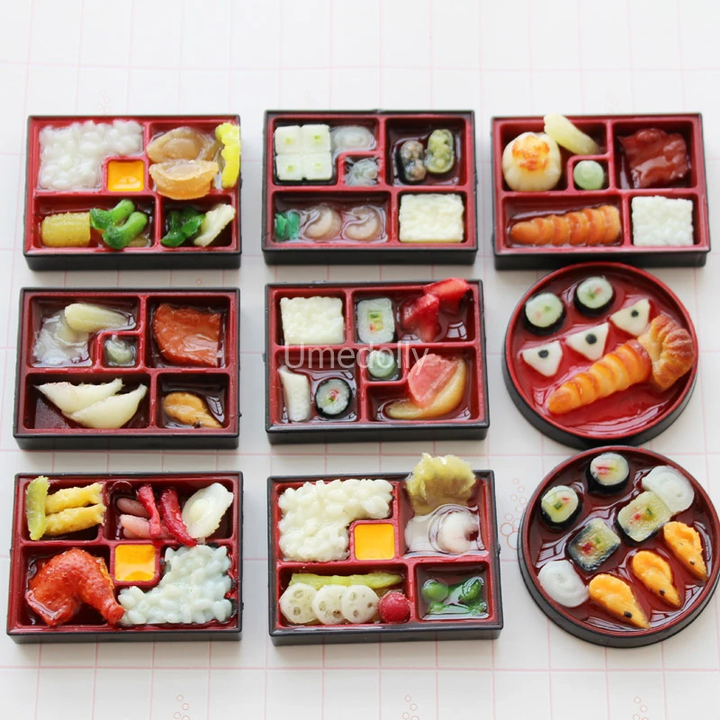 1/6 Scale Cute Barbecue Skewered Meat or Kabob Fish Dollhouse Miniature Doll Food Pretend Play Mini Kids Kitchen Toy 2PCS