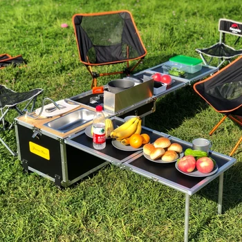 

Super luxury Folding Vehicle Outdoor Mobile kitchen Portable picnic and barbecue stove good companion for camping and outing