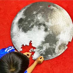 Quebra cabeças de papel para crianças, 1000 peças, brinquedo intelectual, jogo da lua, terra, adultos, presentes para crianças, brinquedos educativos infantis