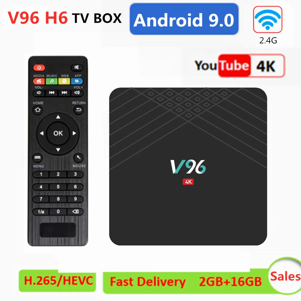 Vmade Android 9.0 OS TV Box V96 H6 Allwinner H6 4K Smart TV Box 2.4G