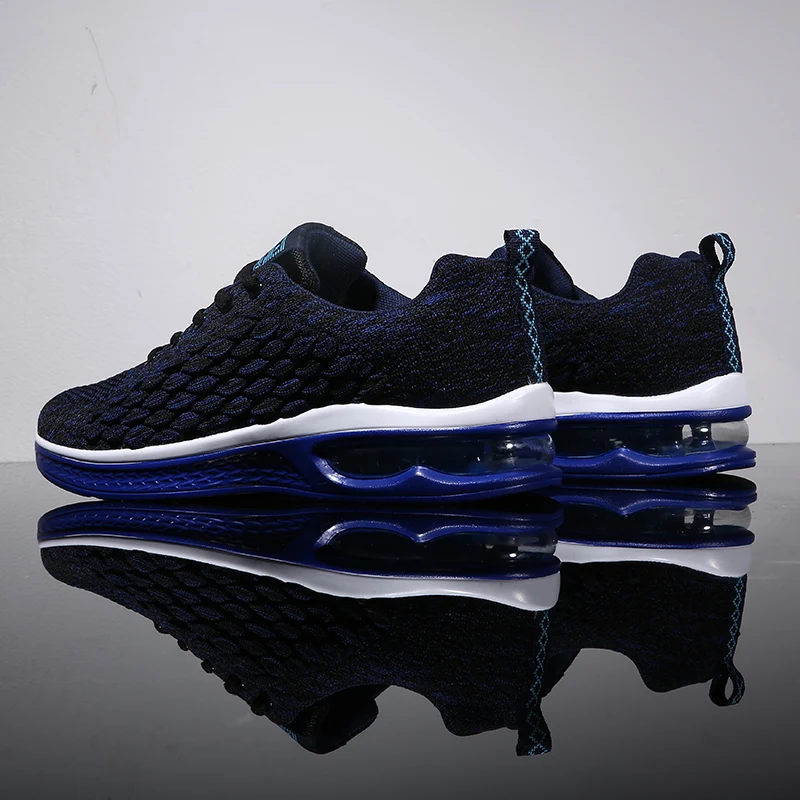 

Men Casual Shoes Breathable Black Running Shoes Earthquake Outdoor Thick Sole Non-Slip Jogging Hard-Wearing Male Sneakers 46