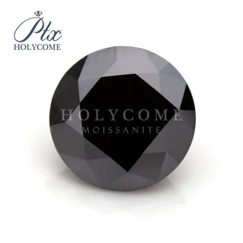 

6mm 2020hotsale moissanite supplier Black Round cut Moissanite for Moissanite diamond ring factory direct supplying wholesale
