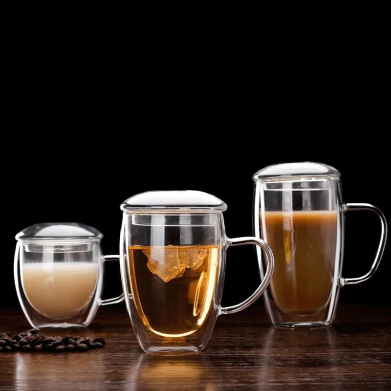 Двухслойные изолированные стеклянные кружки es Espresso, термостойкие толстые прозрачные стеклянные чашки, бокалы для вина, бокалы для виски es