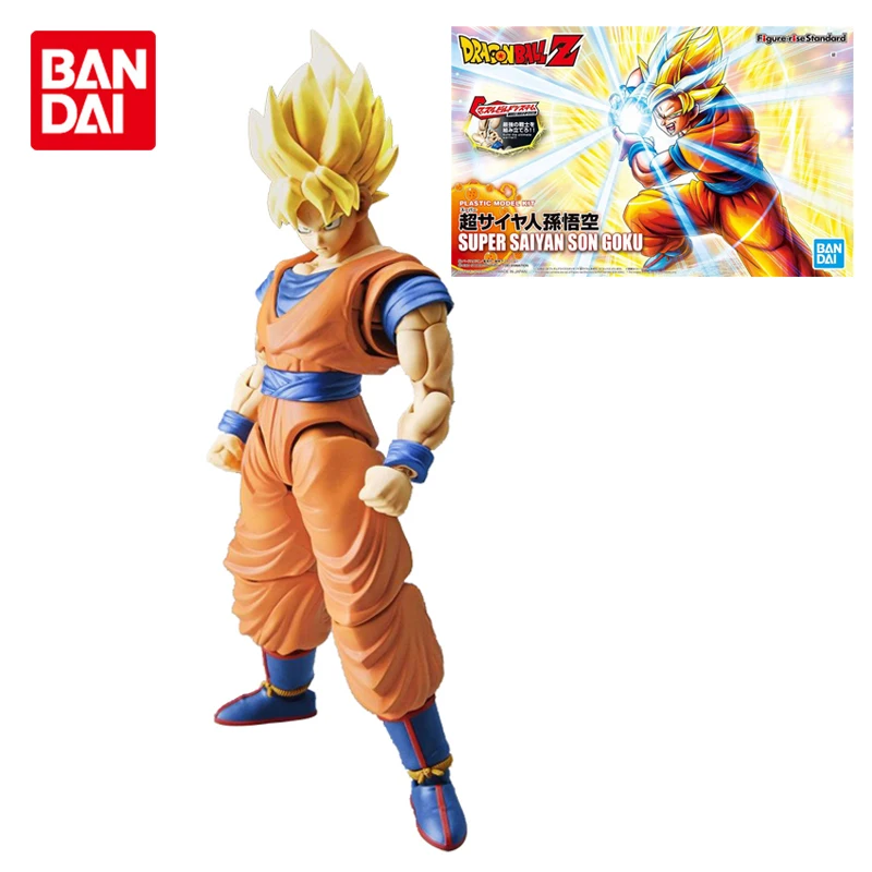 

Bandai Genuine Figure-rise Standard Dragon Ball Z SUPER SAIYAN SON GOKU Joints Movable Anime Action Figures Assembled Model Toys