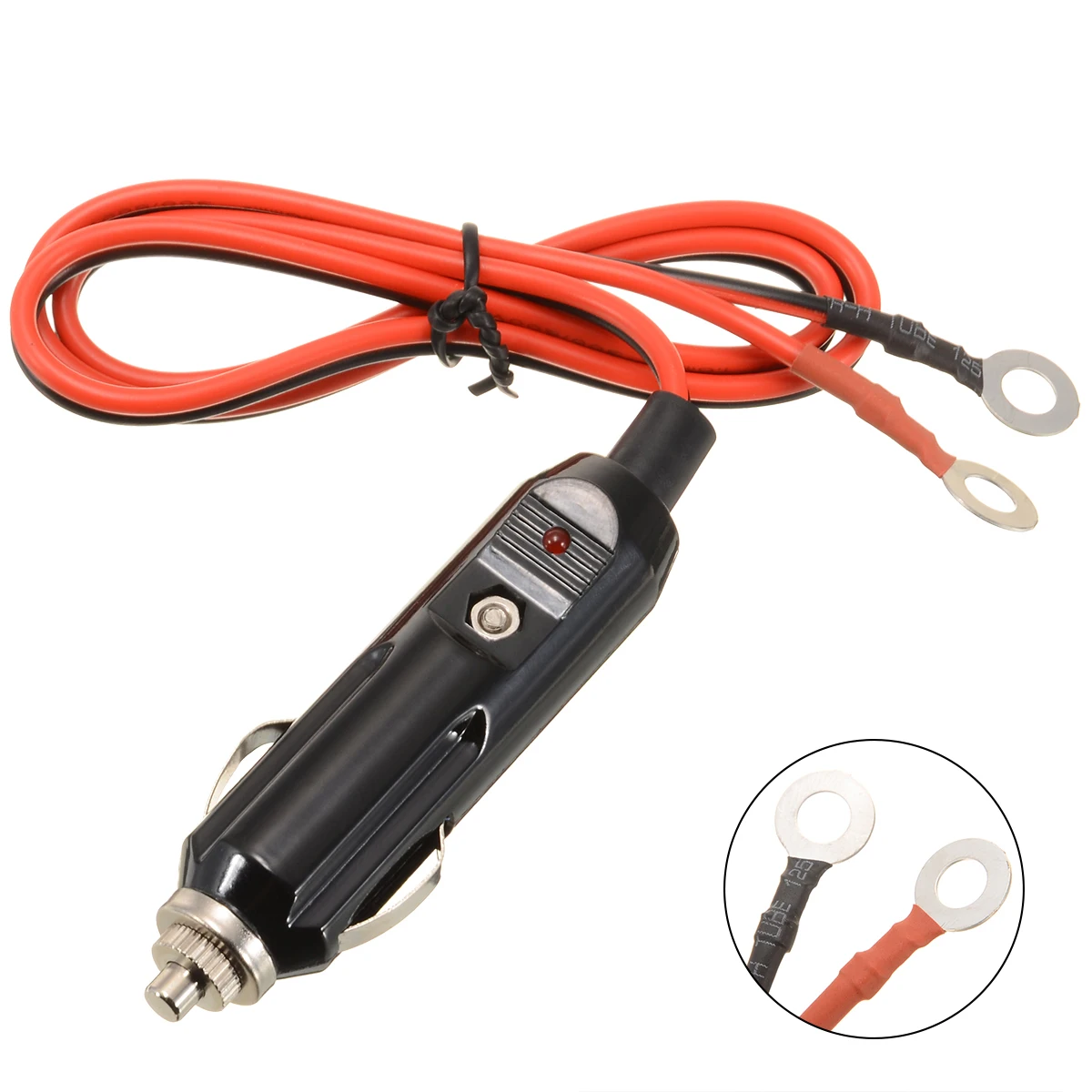 12V/24V 15A Car Auto LED Male Cigarette Lighter Socket Plug Connector with Fuse&Wire Power Charger Adapter Socket Plug For Car