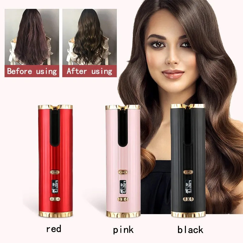 

Cordless magic hair curlers rollers spiral automatic hair curler wand curling iron waver Tongs Beach Wave