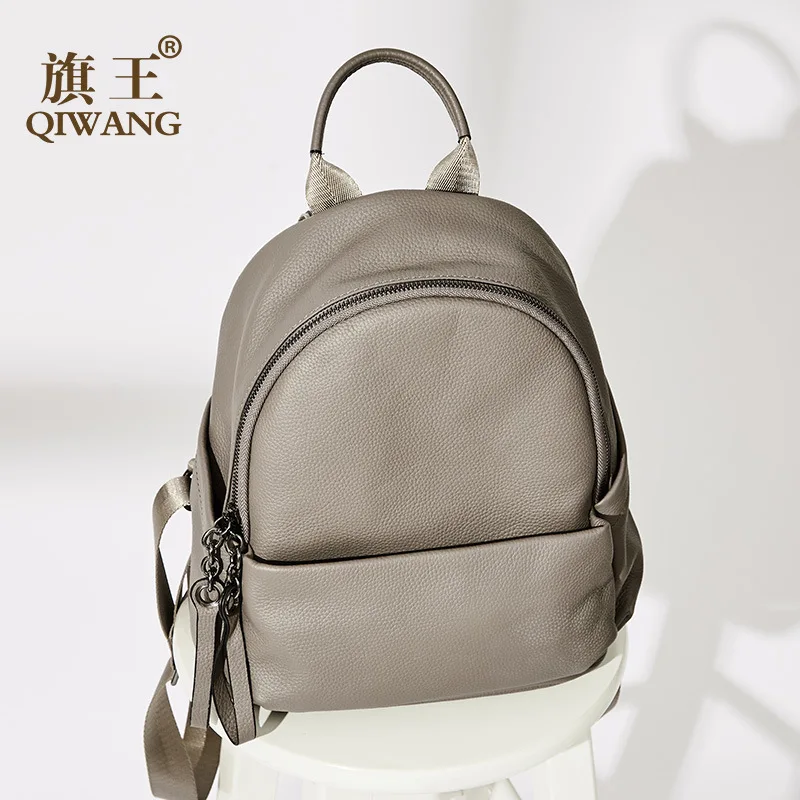 

Wang 2019 Spring And Summer New Style Bag Women's Leather Backpack Younger Fashion Multi-functional WOMEN'S Backpack ruan pi bao