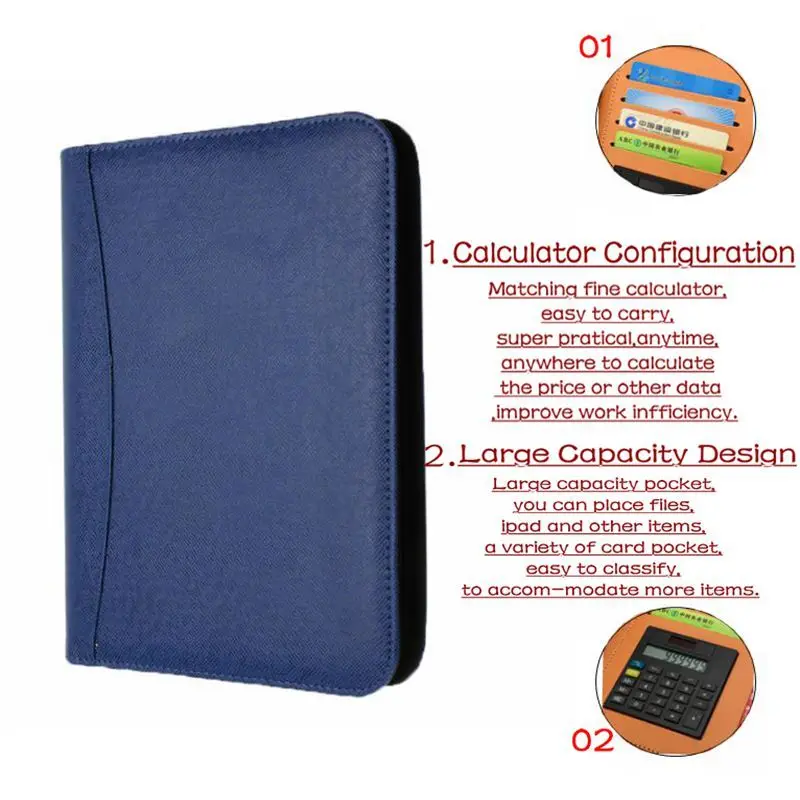 Skup Wielofunkcyjny A5 Faux skórzany notes osobisty spiralny nabiał Planner Organizer notatnik Travel Agenda Folder z kalkulatorem