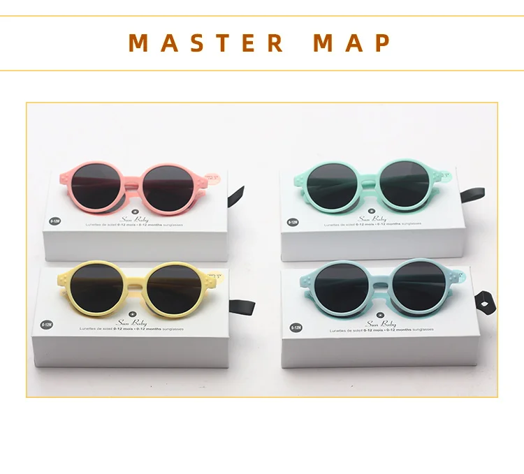 Polarized TPEE Infant Baby Sunglasses 0-12 Months Kid UV Proection Sun Baby Glasses 6 Month Baby Sunglasses